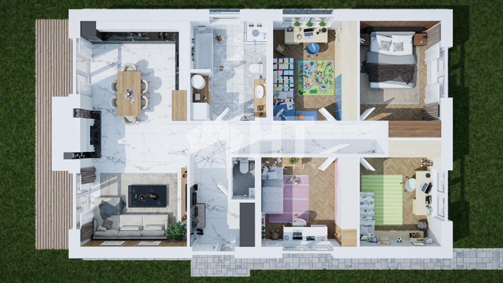 Ponúkame na predaj 5 izbový rodinný dom s ÚP 135,7m2 ,pozemok 663m2, Zohor, Lábska ulica - Kolaudujeme