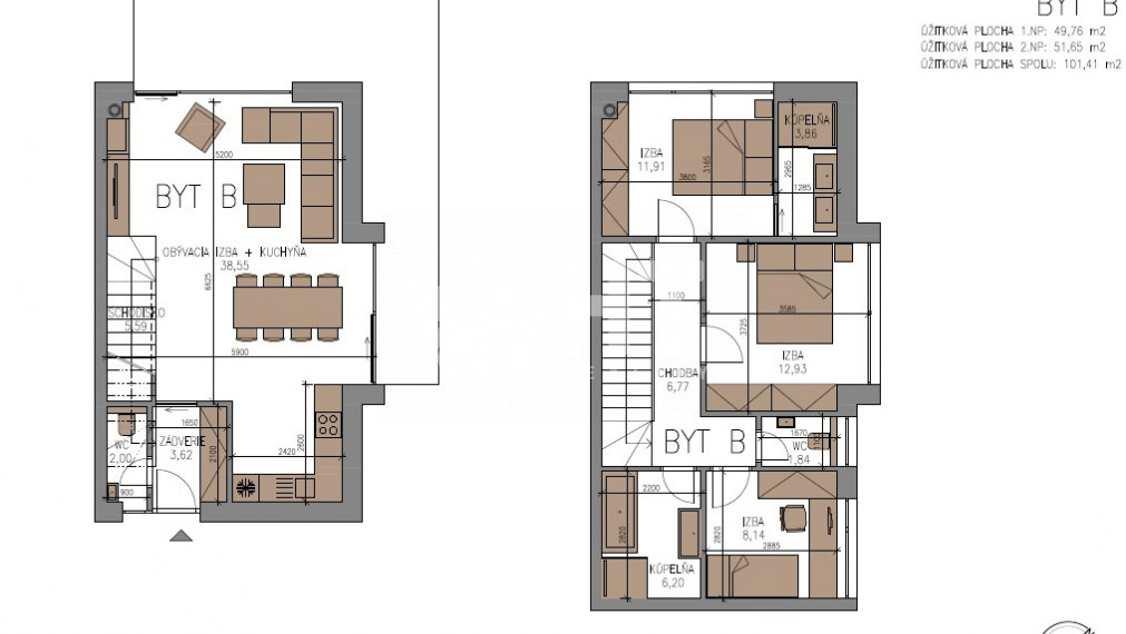 4 izbový „Chalet Grandview B“ s 2 kúpeľňami v Starej Lesnej a exkluzívnym výhľadom na Vysoké Tatry
