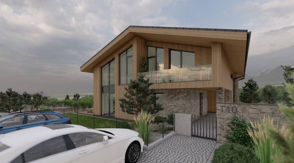 4 izbový „Chalet Grandview B“ s 2 kúpeľňami v Starej Lesnej a exkluzívnym výhľadom na Vysoké Tatry