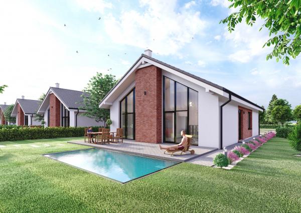 5 IZBOVÝ TEHLOVÝ BUNGALOV s priznaným stropom- ÚP 118 m2, POZEMOK 612 m2, Chorvátsky Grob- Monarská alej II