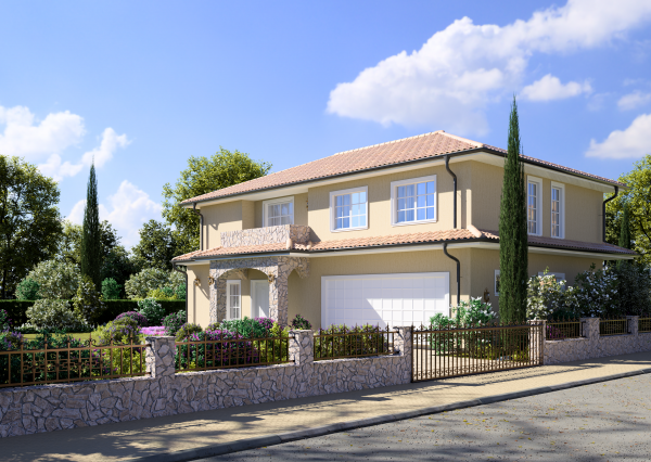 ** TOSKANA ** RODINNÝ DOM XX disponuje 5 (6) izbami s ÚP 200,2m2 a postavený je na pozemku 607m2.