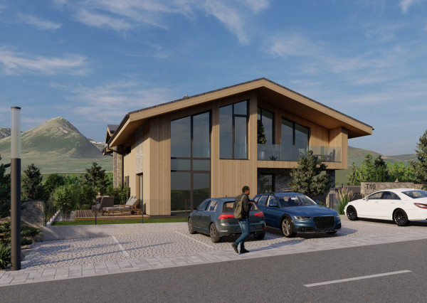 4 izbový „Chalet Grandview C“ Vysoké Tatry - Stará Lesná , s 2 kúpeľňami a pozemkom o výmere 225 m2
