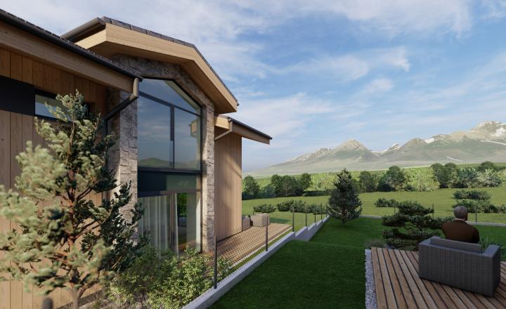 4 izbový „Chalet Grandview C“ Vysoké Tatry - Stará Lesná , s 2 kúpeľňami  a pozemkom o výmere 225 m2 - fotografia 16