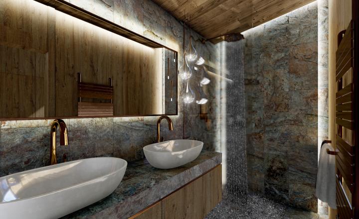 4 izbový „Chalet Grandview C“ Vysoké Tatry - Stará Lesná , s 2 kúpeľňami  a pozemkom o výmere 225 m2 - fotografia 4