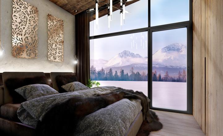 4 izbový „Chalet Grandview C“ Vysoké Tatry - Stará Lesná , s 2 kúpeľňami  a pozemkom o výmere 225 m2 - fotografia 3