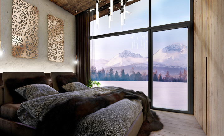 4 izbový „Chalet Grandview B“ s 2 kúpeľňami v Starej Lesnej a exkluzívnym výhľadom na Vysoké Tatry - fotografia 4