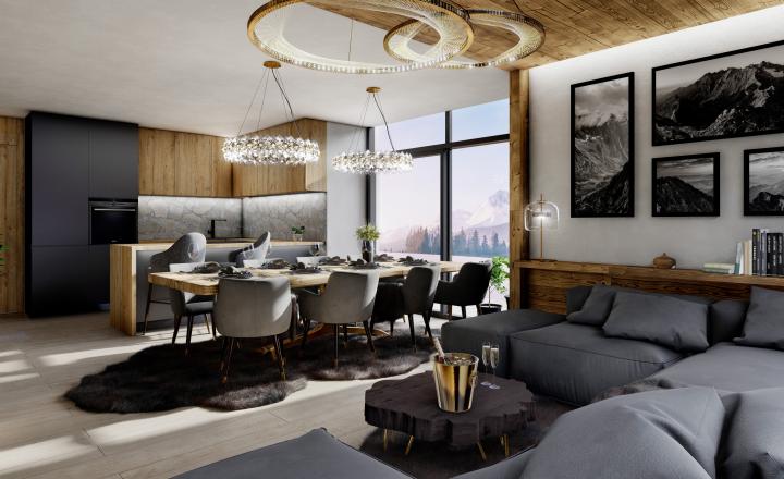4 izbový „Chalet Grandview C“ Vysoké Tatry - Stará Lesná , s 2 kúpeľňami  a pozemkom o výmere 225 m2 - fotografia 21