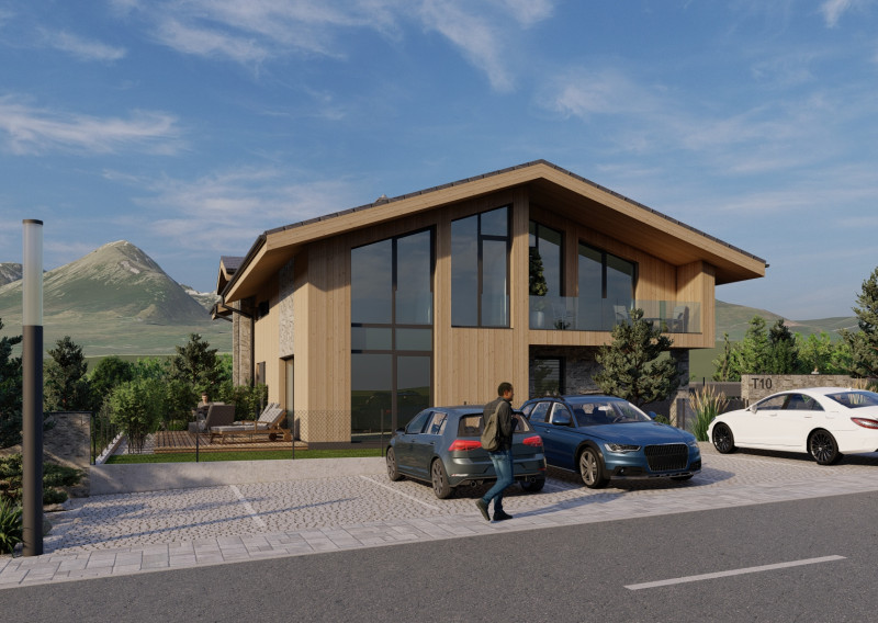 4 izbový „Chalet Grandview C“ Vysoké Tatry - Stará Lesná , s 2 kúpeľňami  a pozemkom o výmere 225 m2
